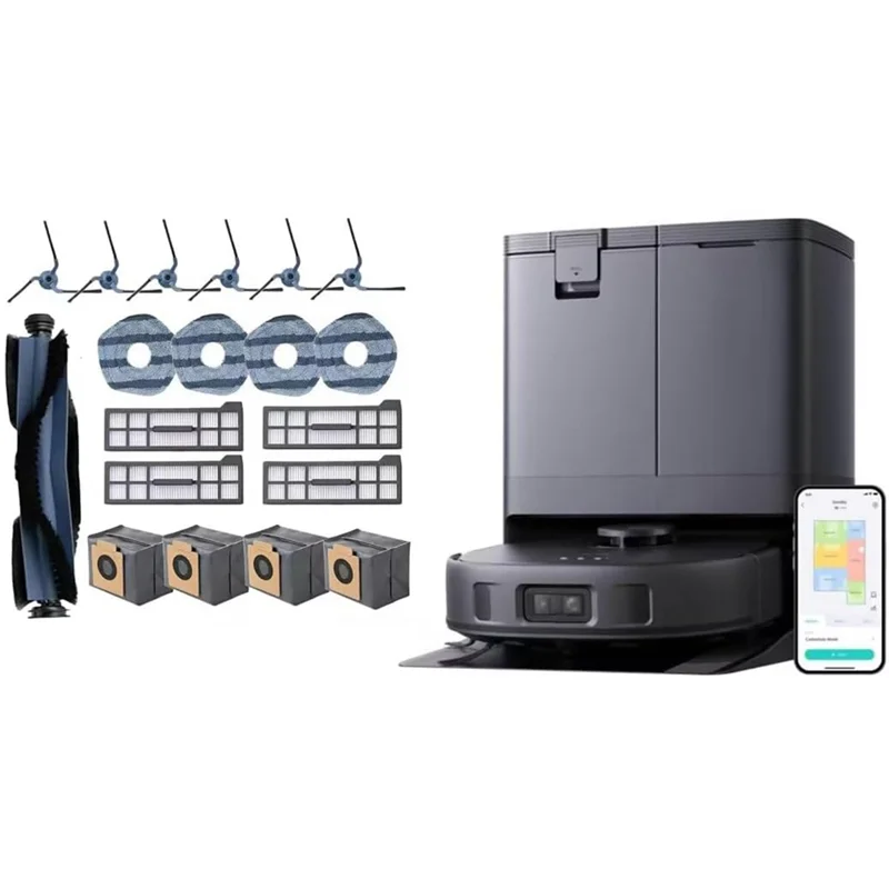 Stable-Replacement Parts For Eufy X10 Pro Omni Vacuum Cleaner Accessories Kit Main Side Brush Hepa Filter Mop Cloth Dust Bags