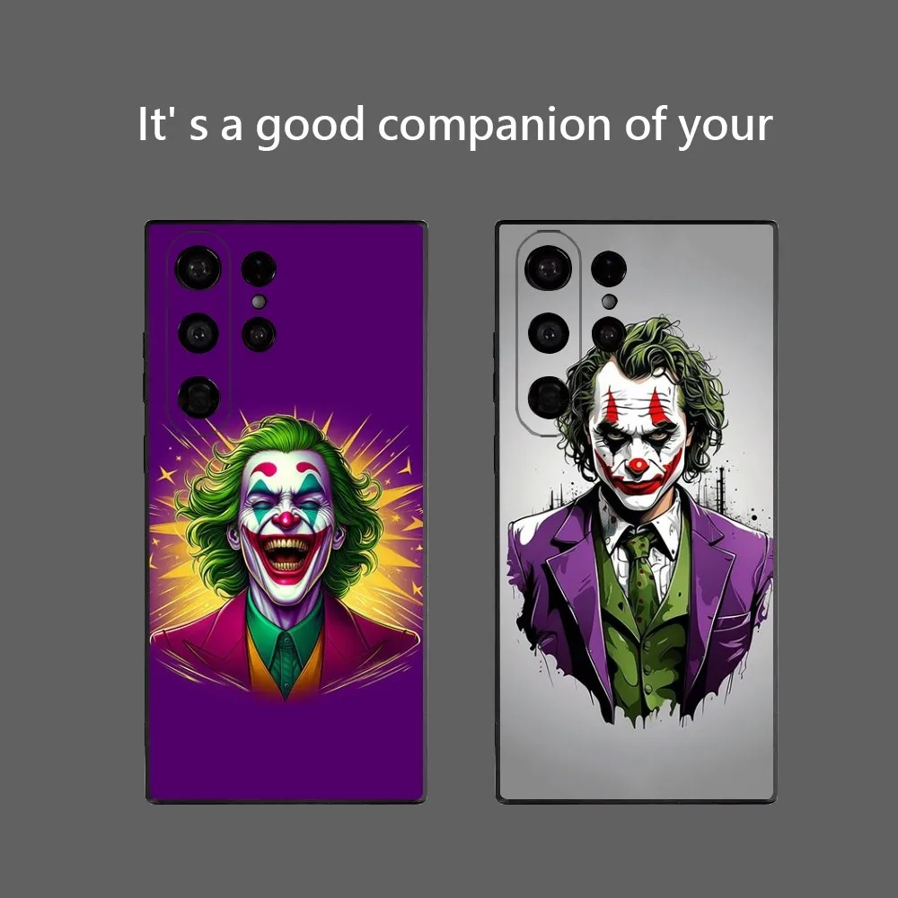 Heath Ledger J-JOKERS Phone Case For Samsung Galaxy S25 Ultra S22 S23 S24 Ultra S21 S20 5G Protective Soft Silicone TPU Funda