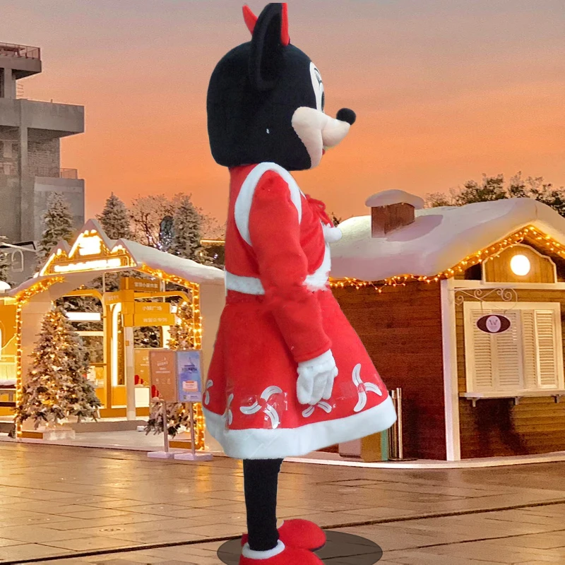 ชุดมาสคอตมิกกี้มินนี่สำหรับคริสต์มาส ชุดคอสเพลย์ตัวการ์ตูนแฟนซี ชุดสำหรับงานอีเว้นท์ งานคาร์นิวัล งานปาร์ตี้ งานแสดง ของขวัญวันเกิด