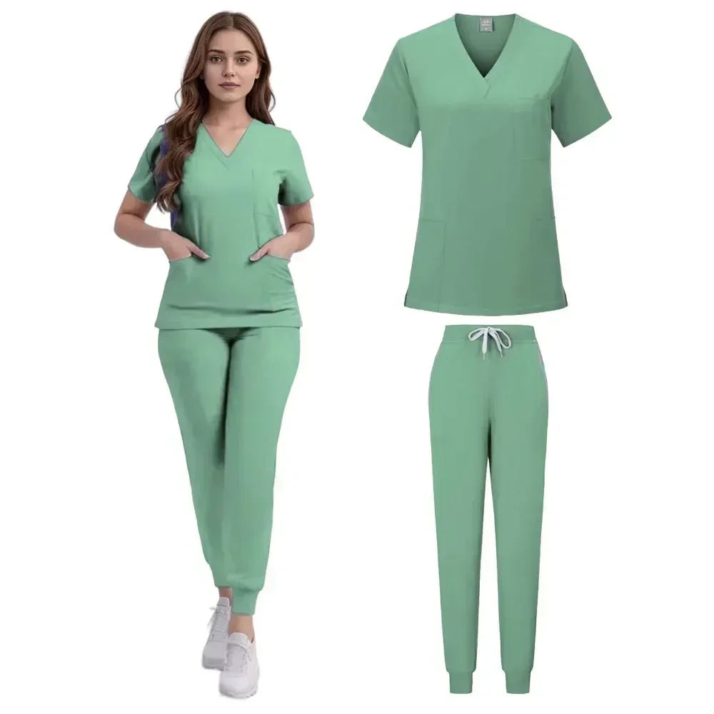 

Wholesale Price Doctor Nurse Scrubs Set Medical Uniforms Women Jogger Set Hospital Accessories Operating Room Surgical Workwear