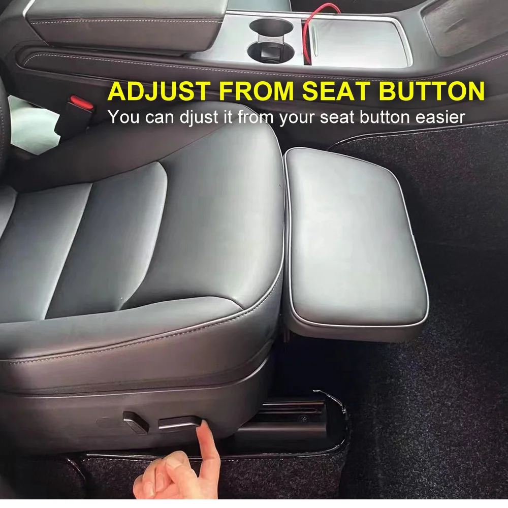 Model 3 Y Auto Leg Rest Extension Panel For Tesla Model3 2017-2022 Seat Soft Leather Foot Leg Knee Resting Pad car Accessorri