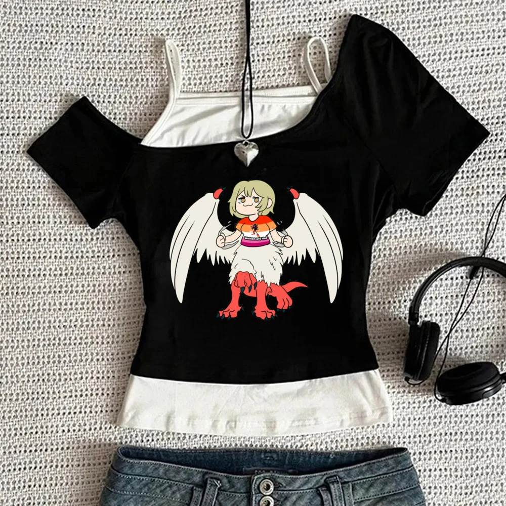 Ddlicious in Dungeon cropped top teen baddie gyaru party harajuku streetwear top tees scene  alternative  japan 2000s goth
