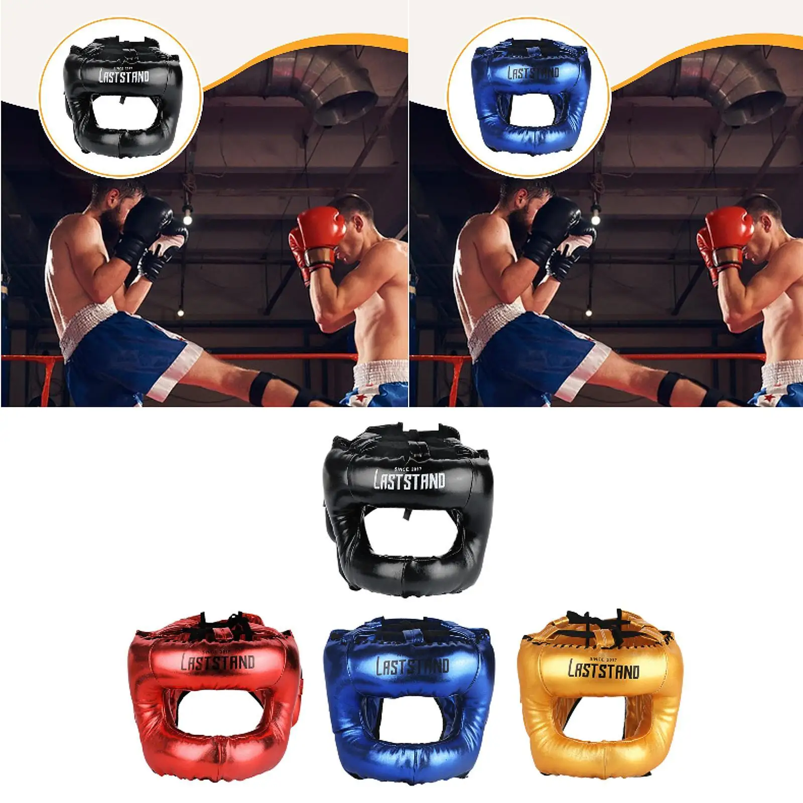 

Boxing Headgear Soft Adjustable Head Guard for Taekwondo Muay Thai Grappling