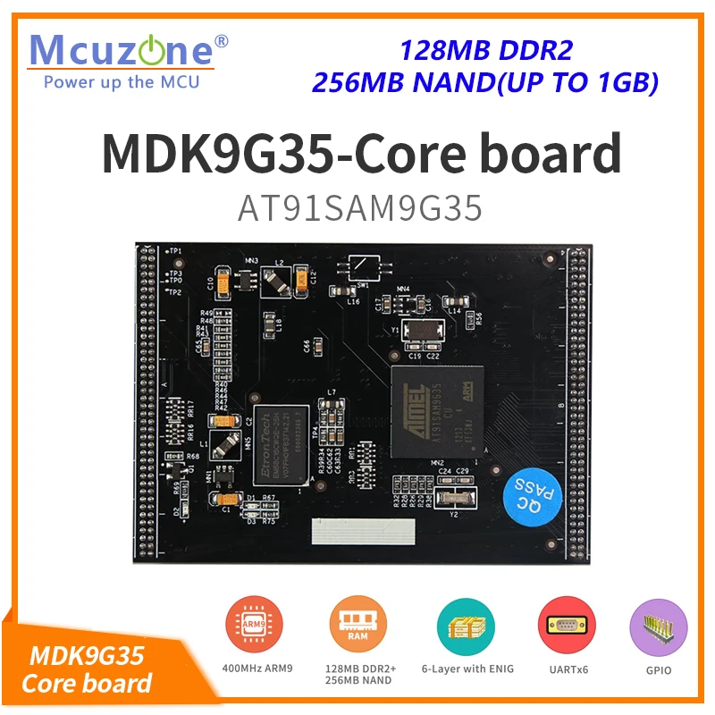 

AT91SAM9G35, MDK9G35 Core Board, 400MHz CPU, 256M NAND LCD, Ethernet ARM9 LINUX ATMEL