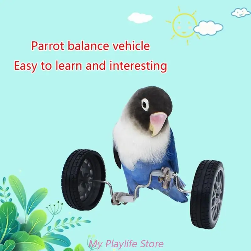 Parrot Training Balancing Bike Toy Interactive Row Roller Bird Cage Toy Cockatiels Training Birds Cage Sports Supplies
