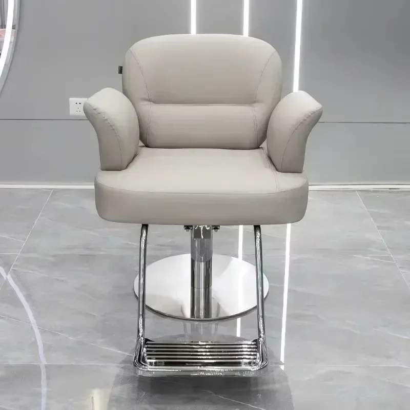 كرسي حلاق كلاسيكي احترافي للصالونات المنزلية الفاخرة العصرية كرسي مسند الساق بسيط مربع حصيرة أثاث Cadeira De Barbeiro