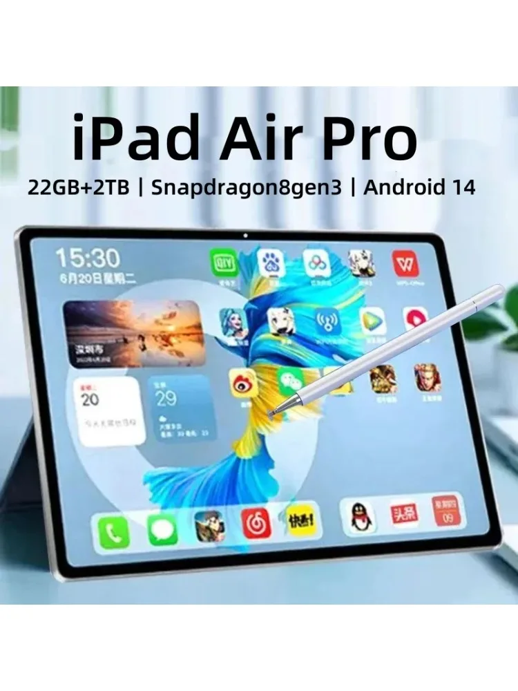2025 Originele IPad Air Pro Tablet 11 Inch Android 14 20000 mAh Globale Versie RAM 22 GB ROM 2 TB 10 Core Tabletten PC IPad Air Pro - afbeelding 2