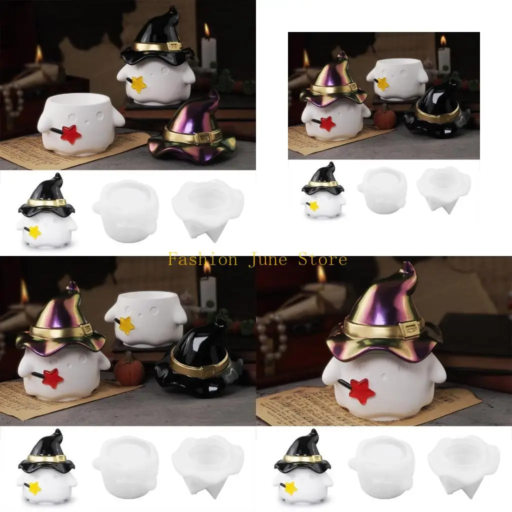 

N5Ka высокотемпературная силиконовая плесень для хранения хэллоуин Спектр тематическая подсвечница