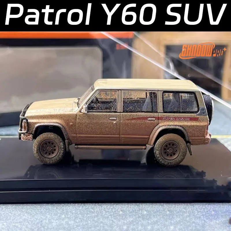Shadow Pro 1/64 Patrol Y60 SUV Legering Motorvoertuig Diecast Modellen Auto Speelgoed Collectie Jongen Kerstcadeaus