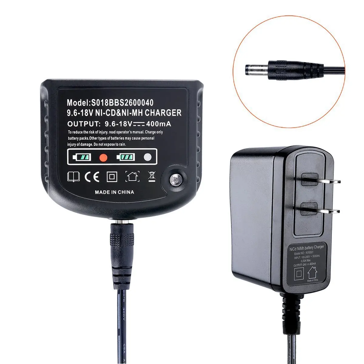 9.6V-18V Charger for Black and Decker ,Black & Decker Charger Ni-Cd Ni-Mh A18 Hpb18 A14 Hpb14 A12 Hpb12 ,Us Plug