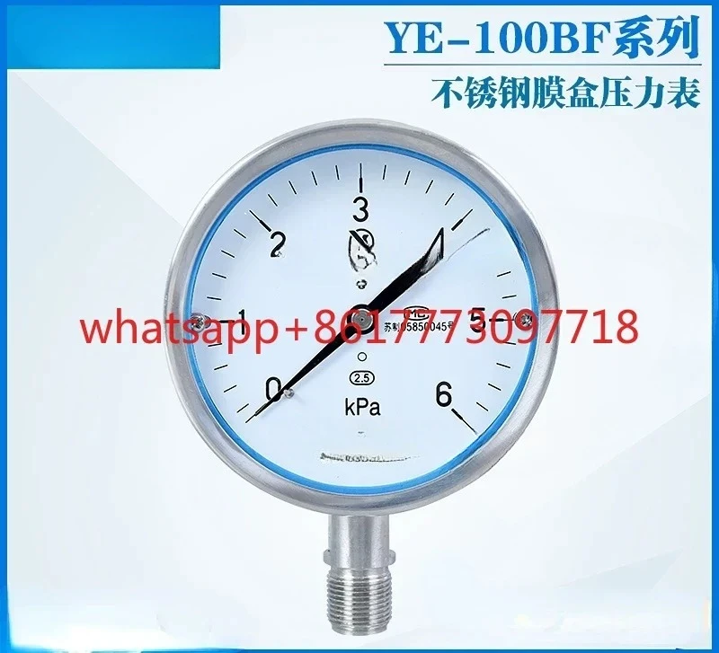 YE100BF full stainless steel diaphragm pressure gauge