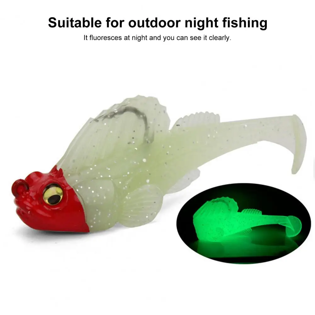 Bionic Fishing Lure Realistic Pvc Mudskipper Lure with Sharp Hook Paddle Tail for Freshwater Fishing Bionic Artificial Jump Fish