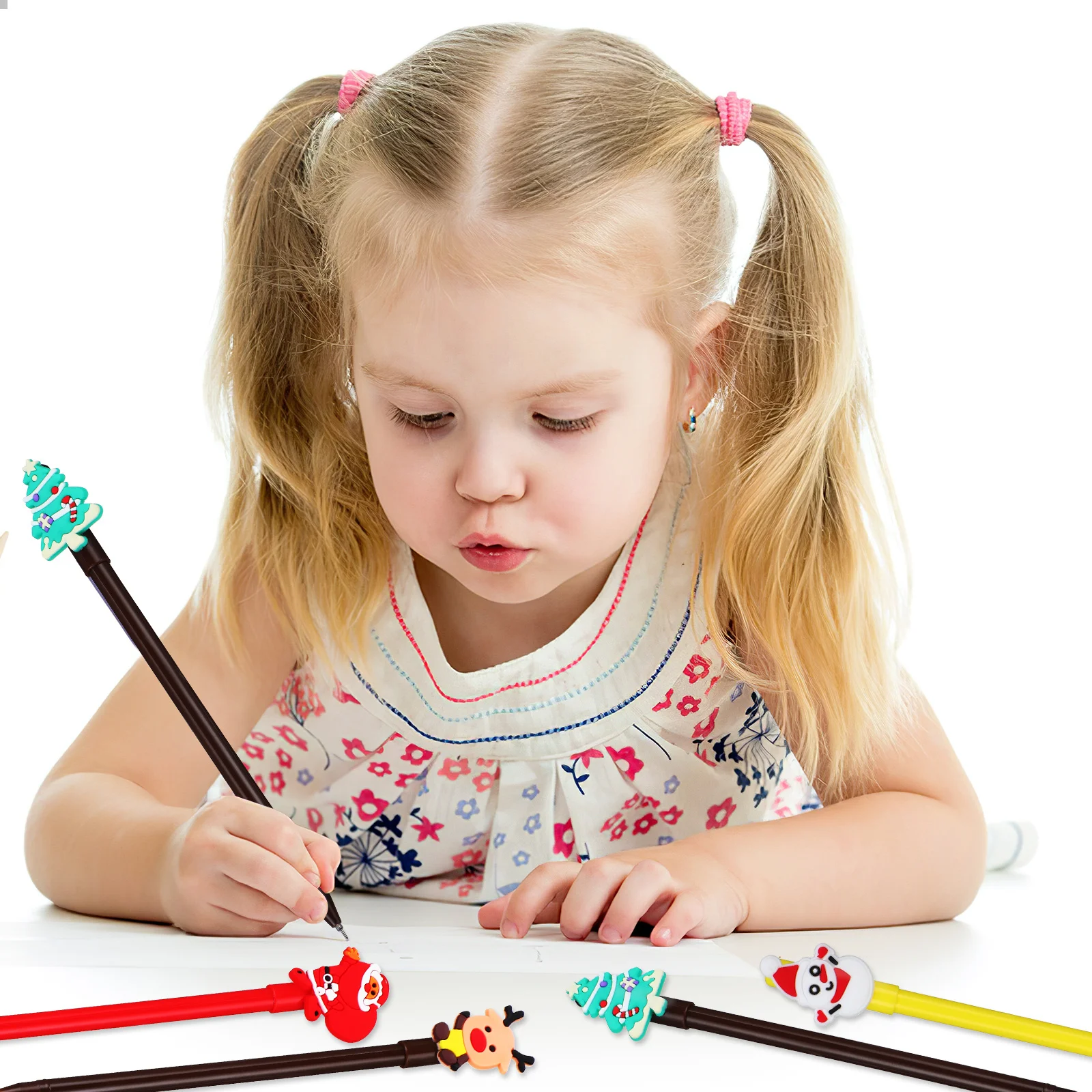 

24pcs Neutral Pen Set Christmas Gel Pens Smooth Writing Office School Stationery Supplies Kawaii Holiday Pens Santa Claus