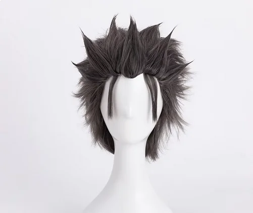 Re: Life in a Different World from Zero Natsuki Subaru Cosplay Wigs Short Black Grey Heat Resistant Synthetic Hair Wig + Wig Cap