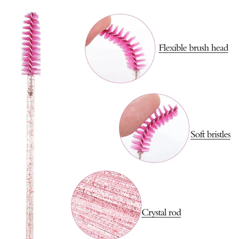 100/200Pcs Einweg Make-Up Pinsel Kristall Lip Gloss Microbrush Mascara Wands Applikator Wimpern Verlängerung Liefert Zubehör