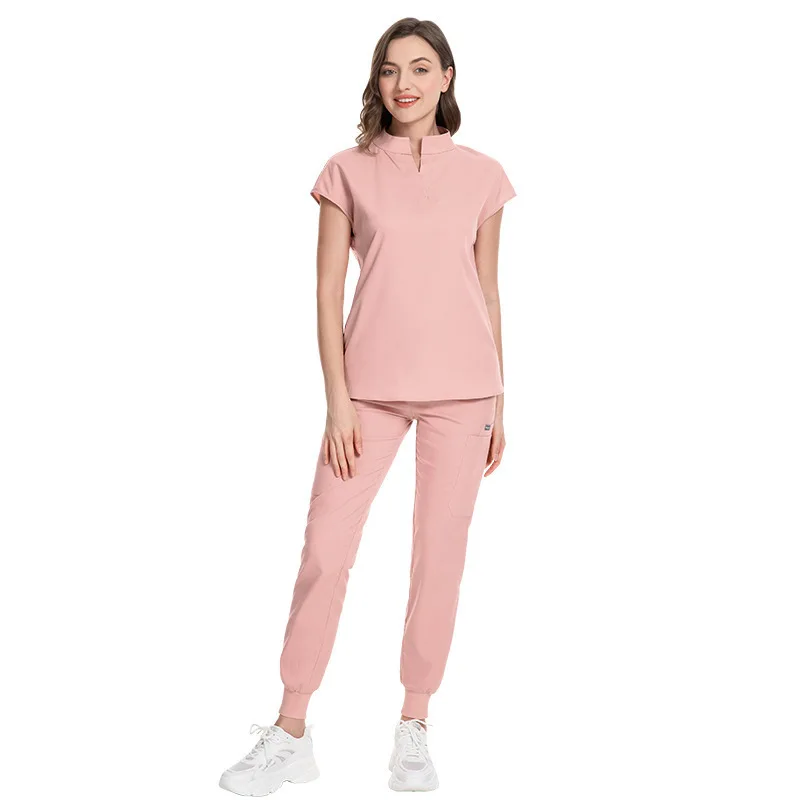 Medizinische Uniform Frauen Scrubs Sets Tops Hose OP-Kittel Krankenschwestern Zubehör Pet Shop Arzt Schönheit Spa Salon Arbeitskleidung Kleidung