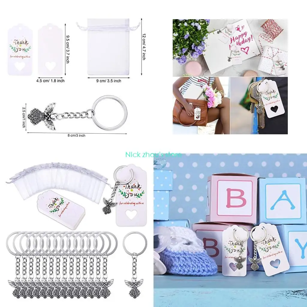 

E15E 30Pcs/set Angel Keychain Angel Pendant Wedding Birthday Party Child Shower