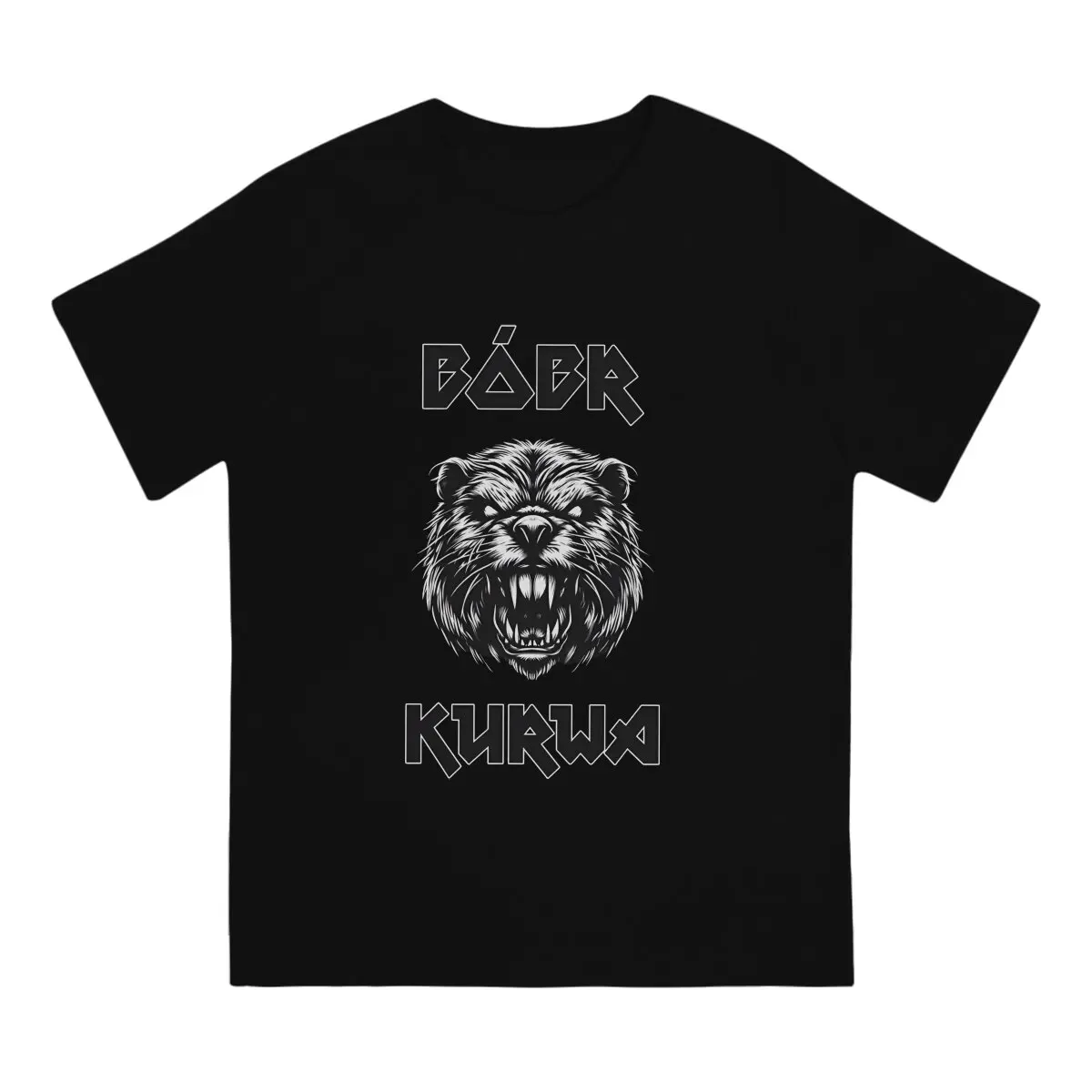 Bober T-Shirt for Men Kurwa Bobr Bober Novelty Pure Cotton Tees Round Neck Short Sleeve T Shirt Birthday Present Tops