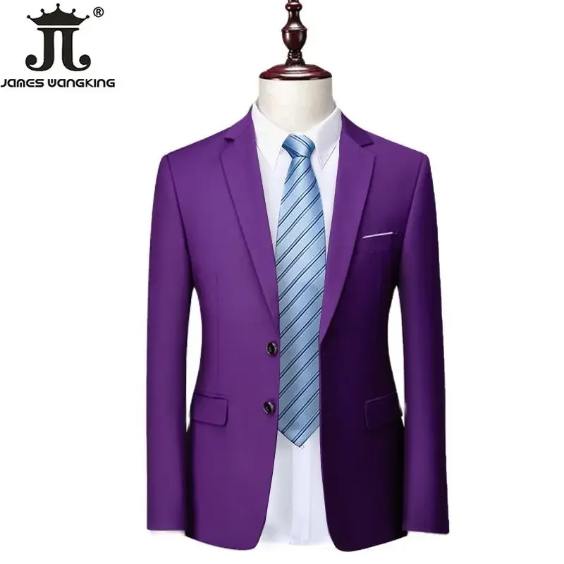 13 Color S-6XL Male Blazer Solid Color Classic Formal Business Men\'s Suit Jacket Groom Groomsmen Wedding Dress Party Social Coat