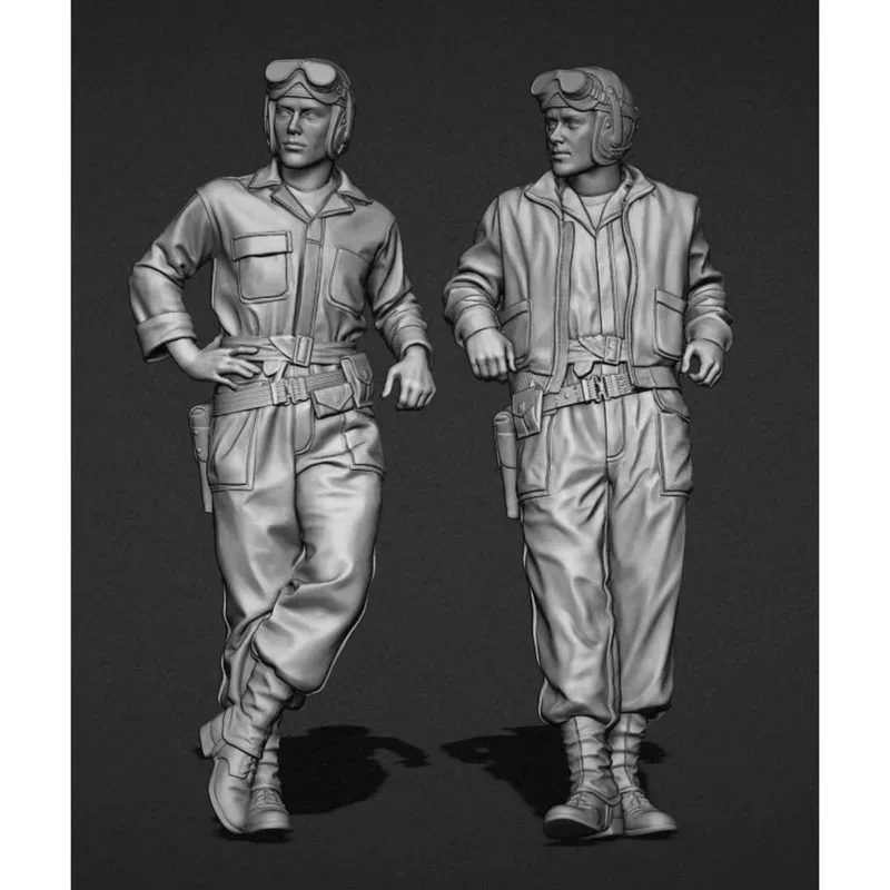 1/35 US Tankers Soldier Set GK Resin Model Figure Soldier Military Themes Action Figure Mannequin Toy Soldier Unpainted Kit