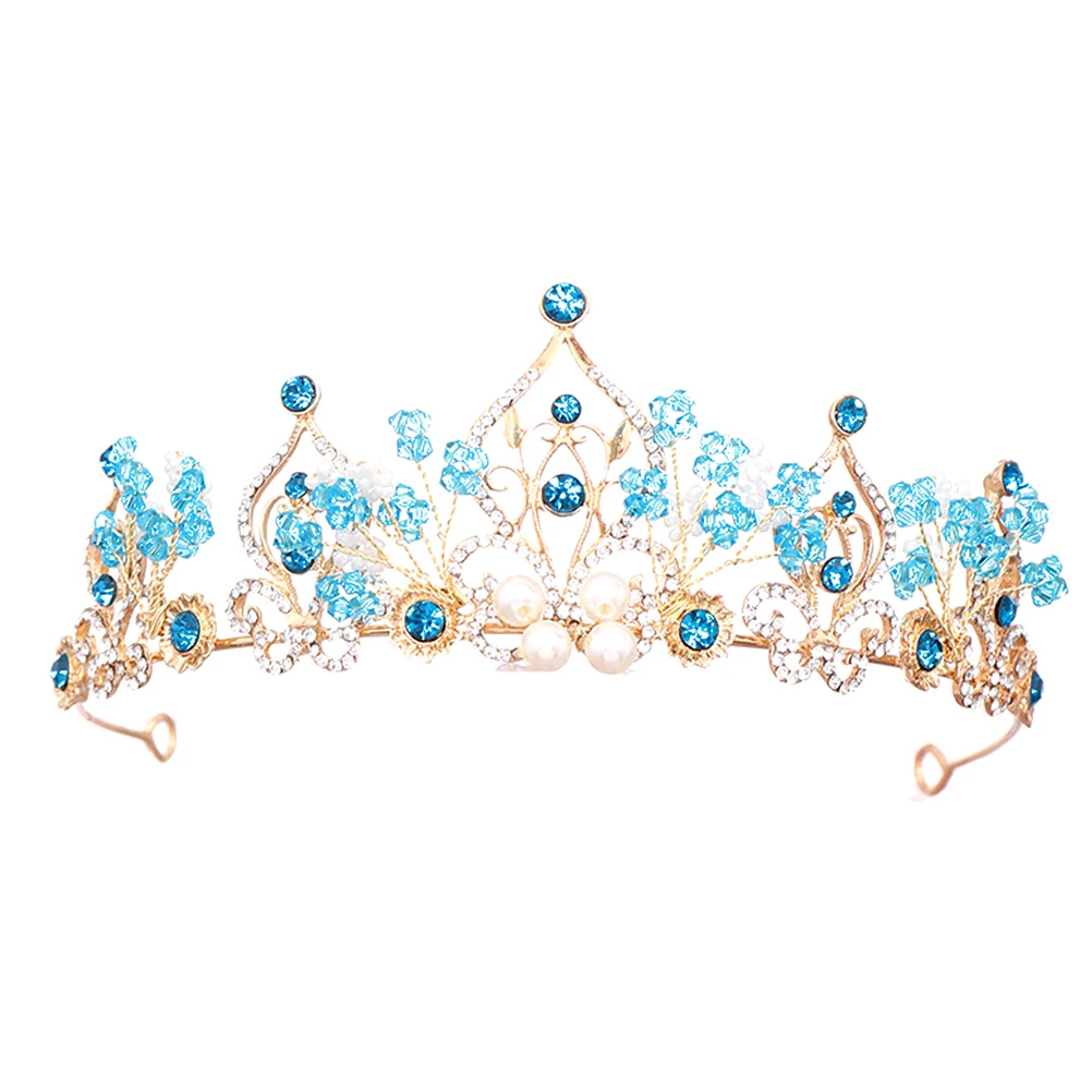 

1Pcs Princess Headpiece Girl Crown Tiara Headdress Sparkling Party Decor for Children Festival Stage Daily Use Fashionable Gift
