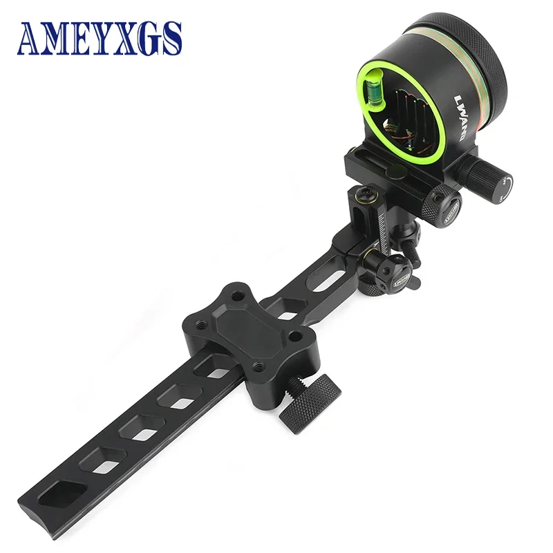 1pc Archery Bow Sight M2 Five-pin Alloy Long Length and Shorts Right Hand Suniversal Portable Outdoor Sport Hunting Accessories