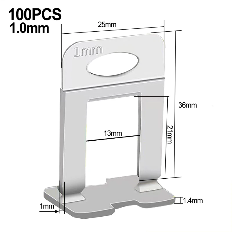 Tile Leveler Optimize Tile Placement with Transparent Tile Leveling Clips 100pcs Spacers for Accurate Alignment