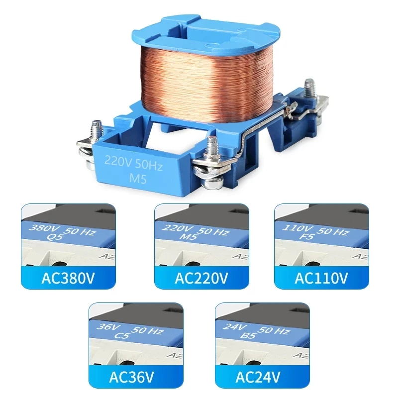 AC contactor control voltage coil for CJX2/LC1 0910 1810 1210 0901 1201 50/60Hz AC 380v 220v 110v 48v 36v 24v Full Copper Coil