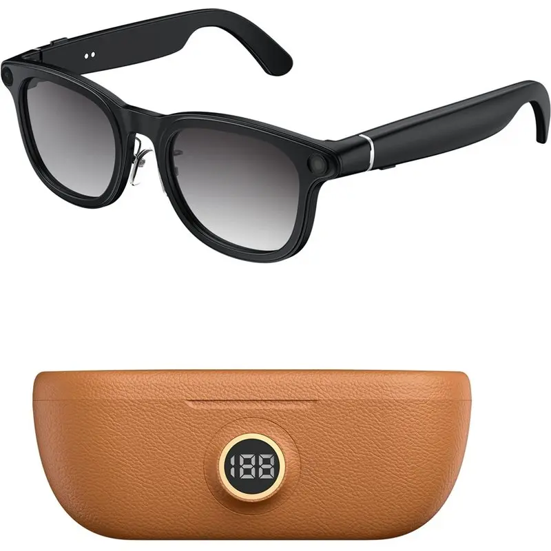 

FULL-AI Smart Glasses 6K HD Chat GPT 800MP Camera With Charging Case LED Battery Display Video Recording Voice Call