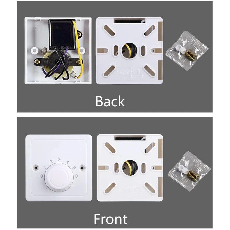 5Speeds Variable Fan Speed Control Suitable for Most Brand Ceiling Fans Electric Fans Speed Adjuster Replacement,Easy to Install