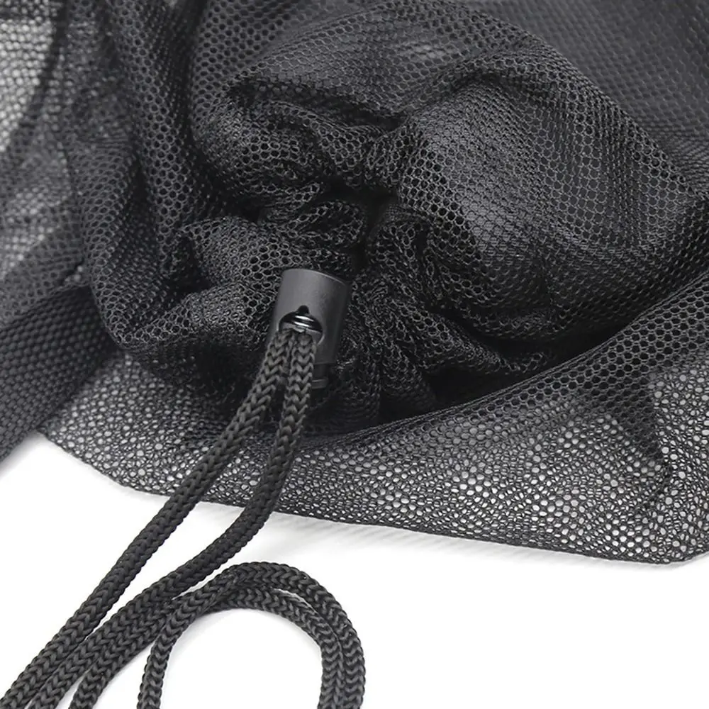 Adjustable Basketball Single Bag Multifunctional Portable Mesh Shoulder Bag Large Capacity Drawstring Travel Storage Bag