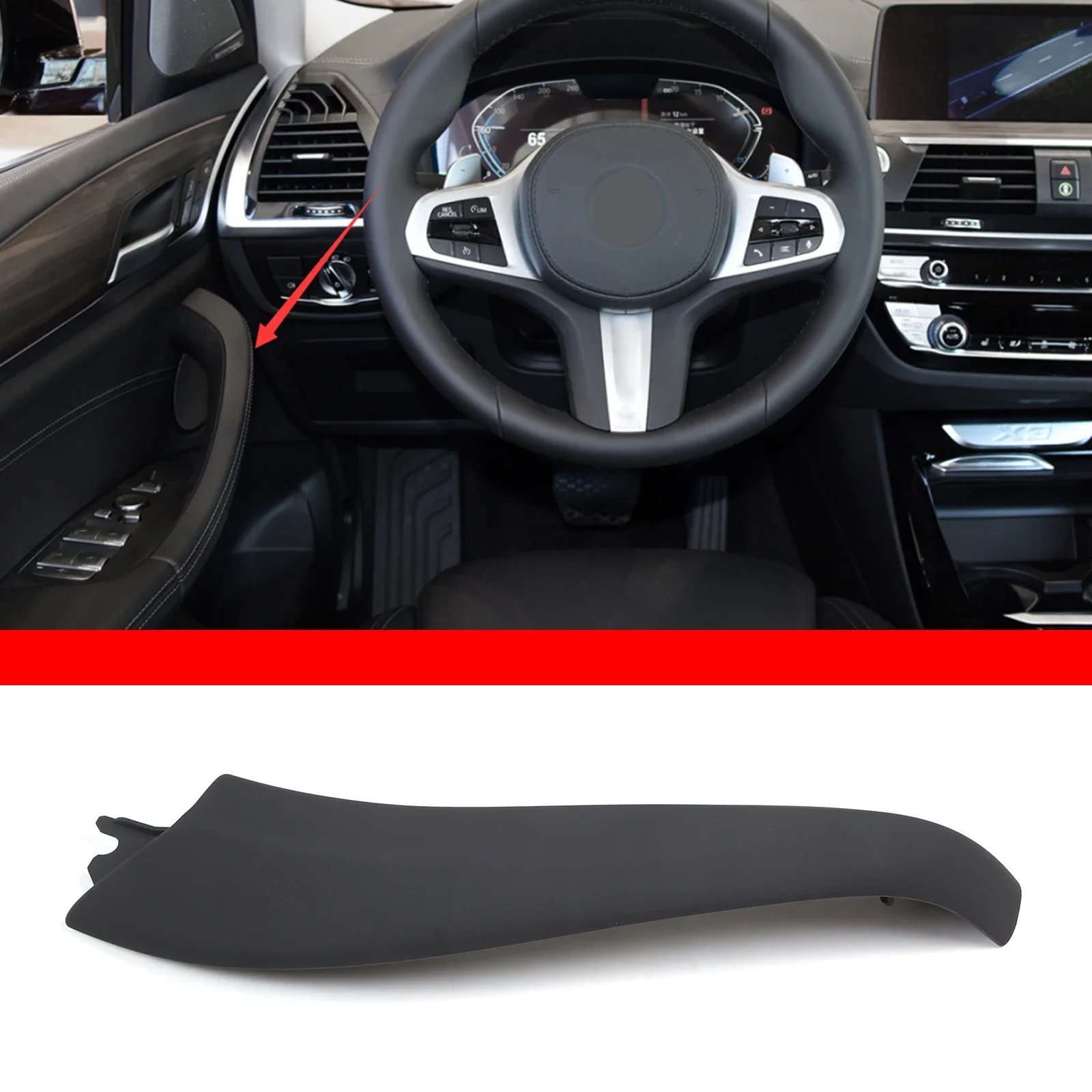 

For BMW X3 X4 G08 2018-2021 Car Interior Inner Door Pull Handle Replacement Parts Interior Accessories