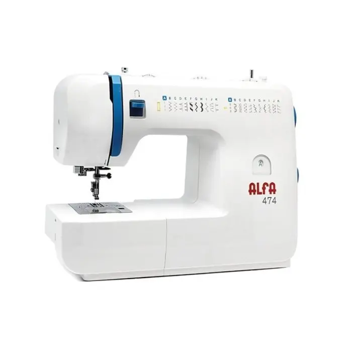 Máquina de Coser Alfa 474 con Mesa de Extensión y Ojal Automático