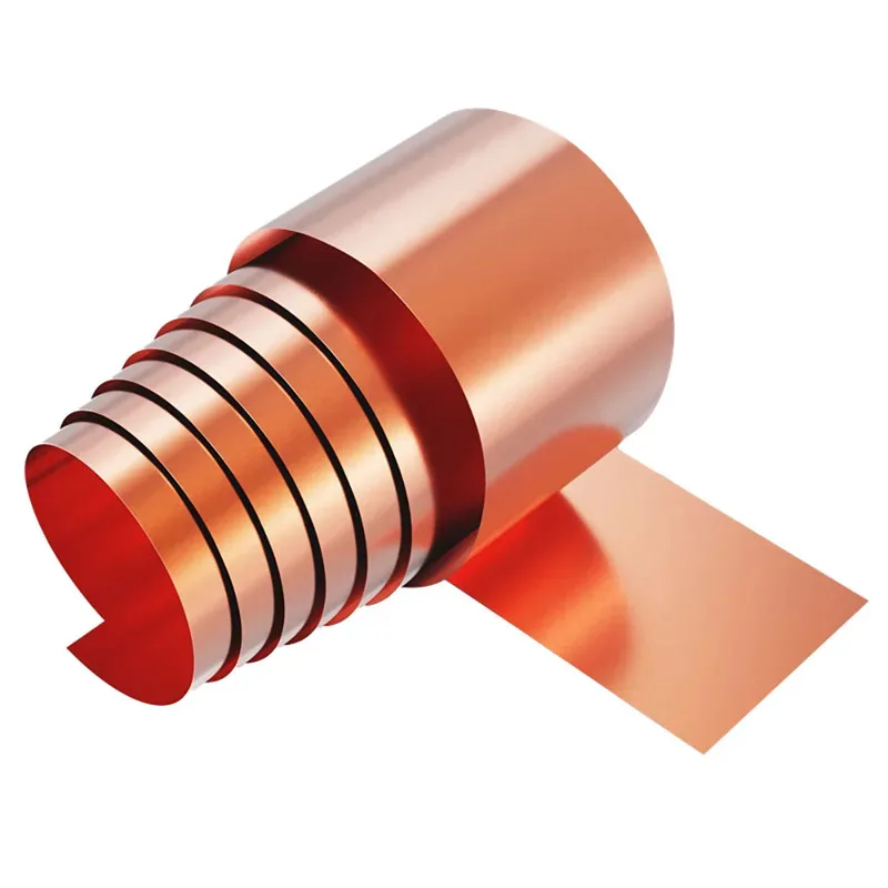 

1M Pure T2 Copper Foil 0.01-0.1mm Ultra Thin Copper Sheet 1 Meter Length Conductive Grounding Strip