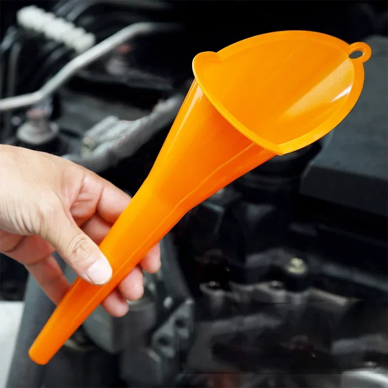 Auto-Trichter mit langem Stiel, Öl- und Kraftstofffüllwerkzeuge, spritzwassergeschützter Kunststoff-Öltrichter, Motorrad-Betankungswerkzeuge, Autozubehör – Detail 8
