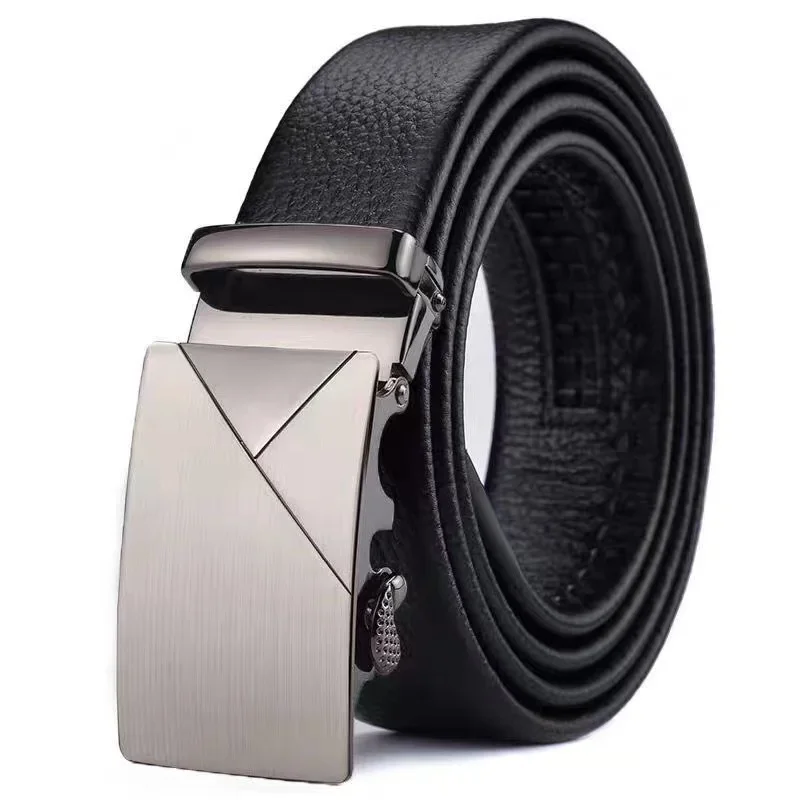 Fashion Business Men's Belt Genuine Luxury Brand Belt Metal Buckle Belt High-Quality PU Leather Soft Belt with Cargo Pants Jeans gallery 3