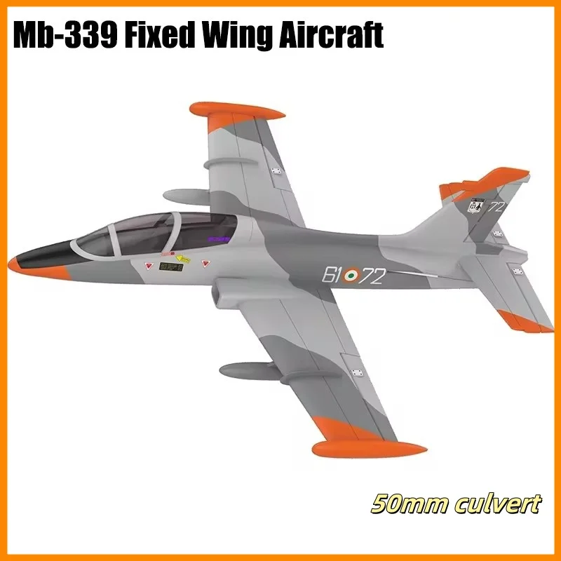 Радиоуправляемый мини-самолет 50 мм Mb339 Edf Jet Epo Электрический 4-канальный пульт дистанционного управления с фиксированным крылом Crash Fighter Тренировочный самолет для новичков