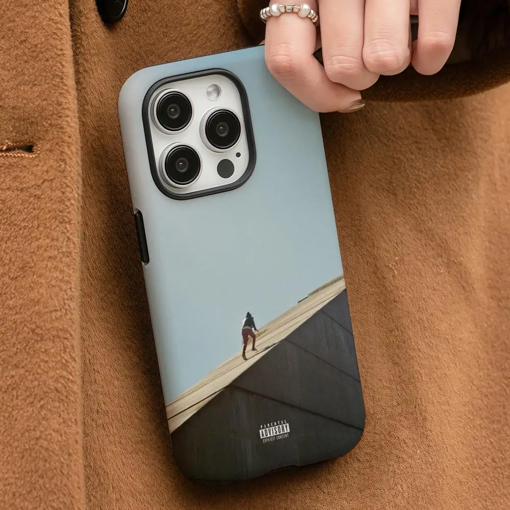 Funda de teléfono Daniel Caesar para iPhone 17 16 15 14 13 12 Pro Max Plus, carcasa dura de película trasera líquida de doble capa HD brillante