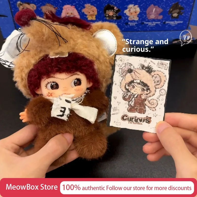 100% Genuine Wakuku Whimsy Activated Keychain Blind Box Cute Vinyl Face Collectible Toys Bag Charm Home Decor Birthday Gift Doll
