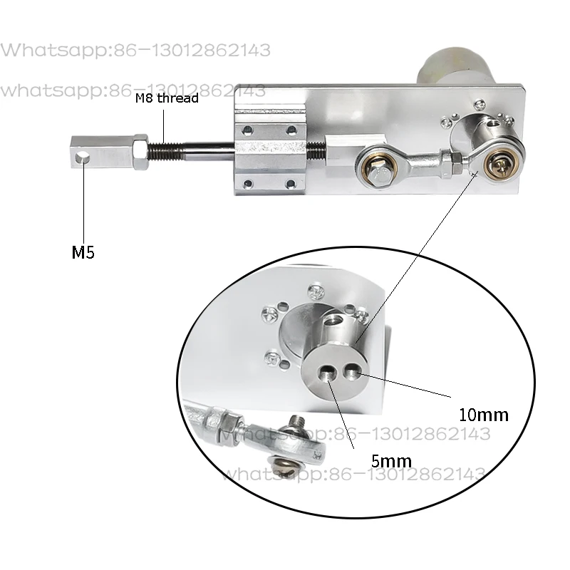 Electric telescopic pole DC 12/24V, small automatic AC generator motor, linear actuator, adjustable speed