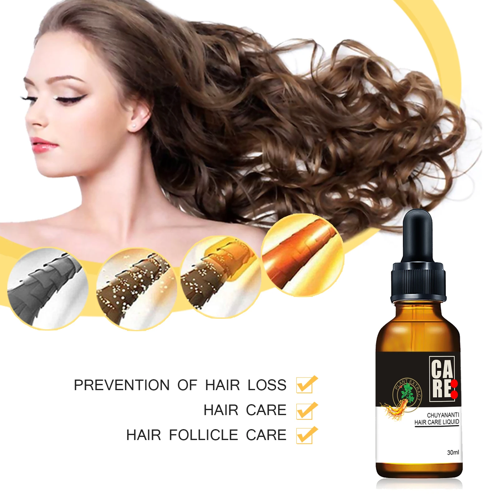 Polygonum Multiflorum Scalp Care Essential Oil Moisturizing Hair Oil Non Greasy Fast Absorbing Hair Treatment Repair Nourishme