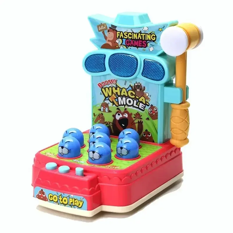 Novo divertido educação infantil iluminação interativa percussão música brinquedo elétrico toupeira máquina de jogo