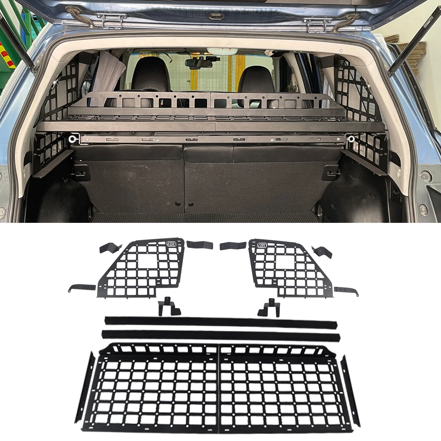 

For Subaru Forester 2009-2012 Modular Storage Molle Panel Shelf Cargo Interior Luggage Storage Carrier Rear Cargo Rack Organizer