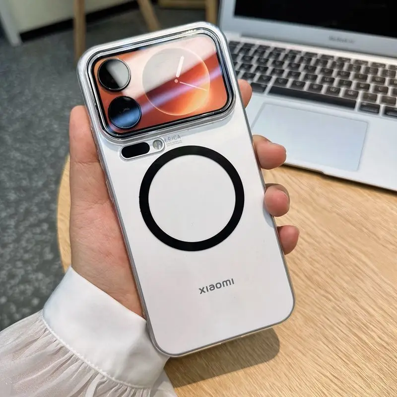 

Case For XIAOMI 17 Pro Max Simple Magnetic Transparent Lens Protector Cover For Xiaomi17 Pro Max Shockproof Bumper Funda