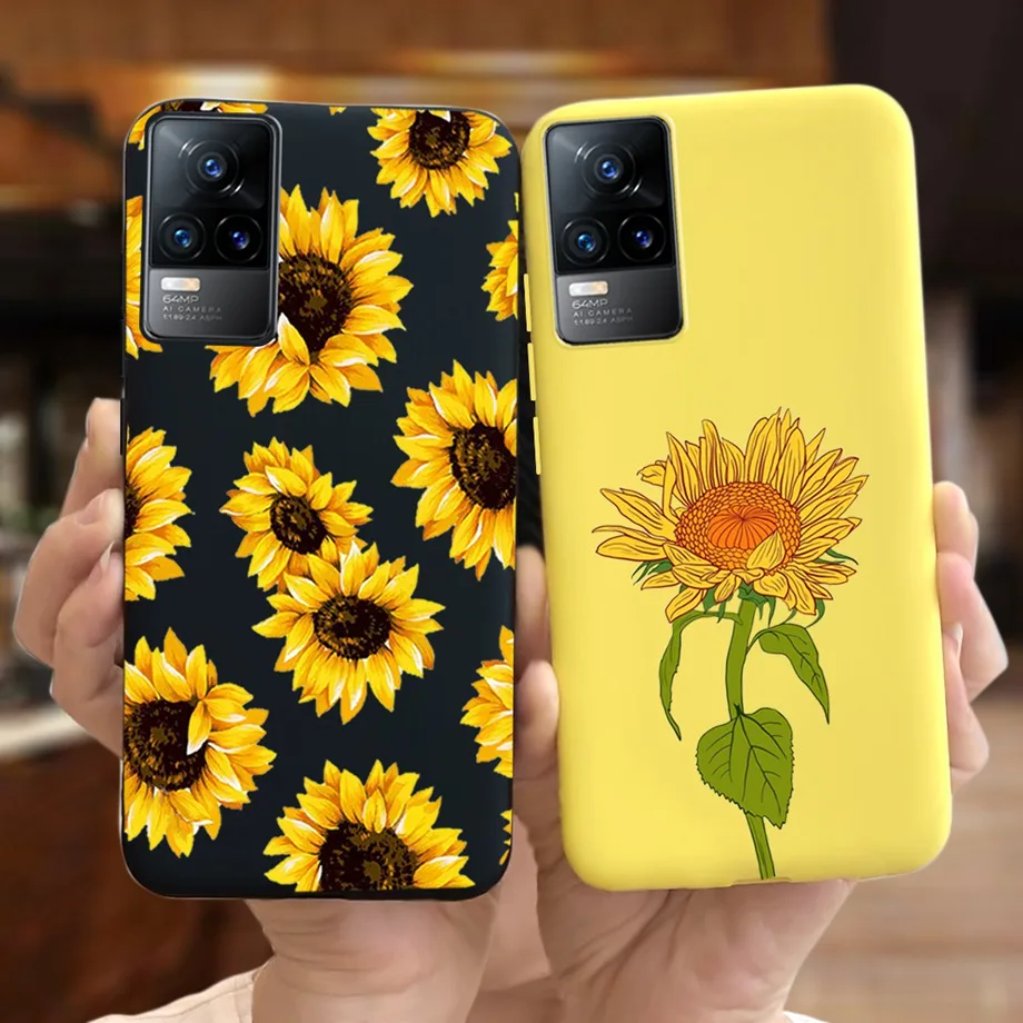 Liquid Silicone Soft Cases For Vivo V21E Case V2061 Shockproof Matte Protection Back Cover For Vivo V21 V2066 V2108 Fundas Capa