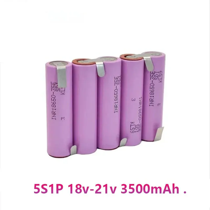 3S1P 3S2P 4S2P 4S1P 5S1P 5S2P 6S1P 8.4V 3.7V 10.8V 18V Battery 16.8V INR18650 35E 3500mAh Suitable for 18V Screwdriver Battery