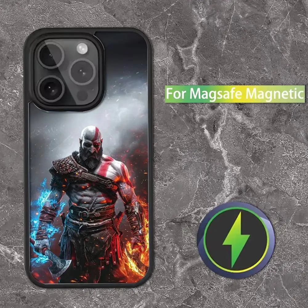 G-godS of W-WarS – coque de téléphone de jeu pour iPhone 17,16,15,14,13,12,11,Pro,Max,Plus,Mini,SE4,E, chargement sans fil magnétique Magsafe