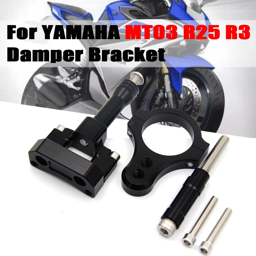 

Cnc Motorcycle Damper Steering Stabilize Damper Bracket Mounting Holder Kit For Yamaha Yzf R3 Mt03 R25 2015 2016 2017 2018