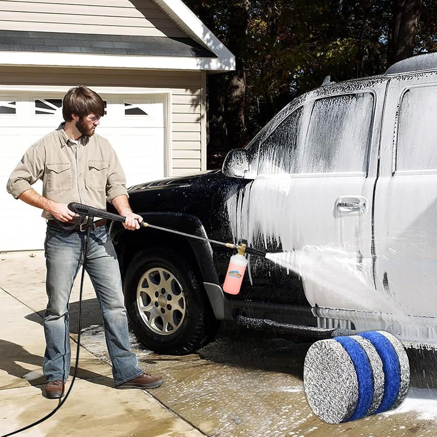 Universal Foam Cannon Mesh Filter Foam Richer Lather Maker Nozzle Tips For High Pressure Snow Foam Lance