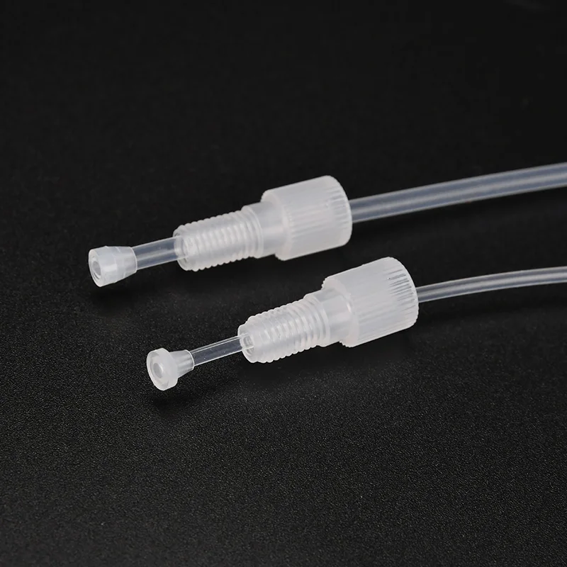 Medical Grade Tube Connector Thread PP PFA PTFE Ferrule Tubing Fittings